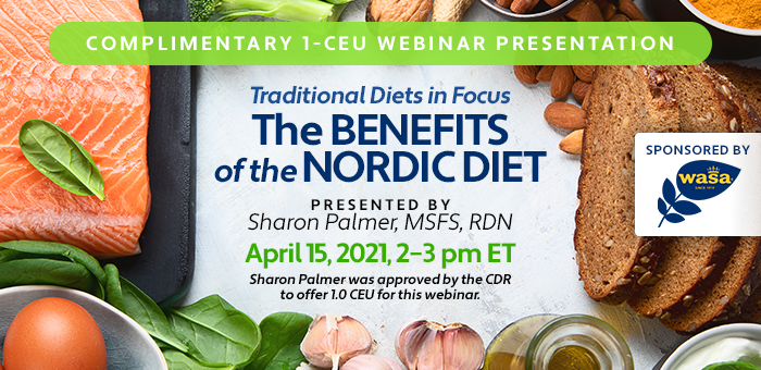 Complementary webinar on the Nordic Diet sponsored by Wasa